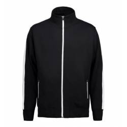 ARBEITSJACKE / FULL ZIPPER / SWEATJACKE HERREN| Kontrast 626 von ID / Farbe: schwarz / 75% BAUMWOLLE 15% POLYESTER 10% V