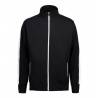 ARBEITSJACKE / FULL ZIPPER / SWEATJACKE HERREN| Kontrast 626 von ID / Farbe: schwarz / 75% BAUMWOLLE 15% POLYESTER 10% V