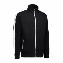 ARBEITSJACKE / FULL ZIPPER / SWEATJACKE HERREN| Kontrast 626 von ID / Farbe: schwarz / 75% BAUMWOLLE 15% POLYESTER 10% V