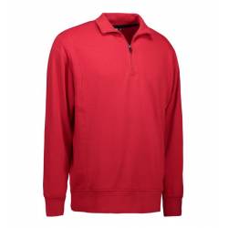 ARBEITS-SWEATSHIRT / ARBEITSPULLOVER HERREN | 603 von ID / Farbe: rot / 75% BAUMWOLLE 15% POLYESTER 10% VISKOSE - | MEIN