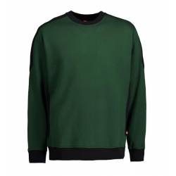 ARBEITS-SWEATSHIRT / ARBEITSPULLOVER HERREN | PRO Wear Kontrast 362 von ID / Farbe: grün / 60% BAUMWOLLE 40% POLYESTER -