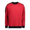 ARBEITS-SWEATSHIRT / ARBEITSPULLOVER HERREN | PRO Wear Kontrast 362 von ID / Farbe: rot / 60% BAUMWOLLE 40% POLYESTER - 