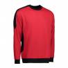 ARBEITS-SWEATSHIRT / ARBEITSPULLOVER HERREN | PRO Wear Kontrast 362 von ID / Farbe: rot / 60% BAUMWOLLE 40% POLYESTER - 