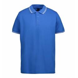 ARBEITS-POLO-SHIRT HERREN | Stretch Kontrast 522 von ID / Farbe: azur / 85% BAUMWOLLE 10% VISKOSE 5% ELASTHAN - | MEIN-K