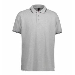 ARBEITS-POLO-SHIRT HERREN | Stretch Kontrast 522 von ID / Farbe: grau / 85% BAUMWOLLE 10% VISKOSE 5% ELASTHAN - | MEIN-K