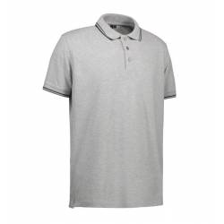 ARBEITS-POLO-SHIRT HERREN | Stretch Kontrast 522 von ID / Farbe: grau / 85% BAUMWOLLE 10% VISKOSE 5% ELASTHAN - | MEIN-K