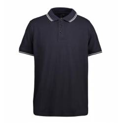 ARBEITS-POLO-SHIRT HERREN | Stretch Kontrast 522 von ID / Farbe: navy / 85% BAUMWOLLE 10% VISKOSE 5% ELASTHAN - | MEIN-K