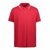 ARBEITS-POLO-SHIRT HERREN | Stretch Kontrast 522 von ID / Farbe: rot / 85% BAUMWOLLE 10% VISKOSE 5% ELASTHAN - | MEIN-KA