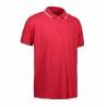 ARBEITS-POLO-SHIRT HERREN | Stretch Kontrast 522 von ID / Farbe: rot / 85% BAUMWOLLE 10% VISKOSE 5% ELASTHAN - | MEIN-KA