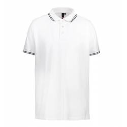 ARBEITS-POLO-SHIRT HERREN | Stretch Kontrast 522 von ID / Farbe: weiß / 85% BAUMWOLLE 10% VISKOSE 5% ELASTHAN - | MEIN-K