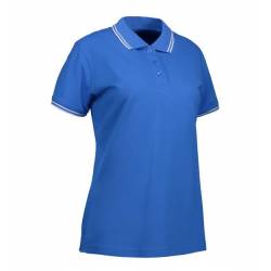 ARBEITS-POLO-SHIRT DAMEN | Stretch Kontrast 523 von ID / Farbe: blau / 85% BAUMWOLLE 10% VISKOSE 5% ELASTHAN - | MEIN-KA