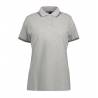 ARBEITS-POLO-SHIRT DAMEN | Stretch Kontrast 523 von ID / Farbe: grau / 85% BAUMWOLLE 10% VISKOSE 5% ELASTHAN - | MEIN-KA