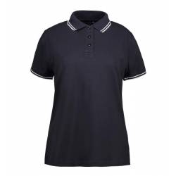 ARBEITS-POLO-SHIRT DAMEN | Stretch Kontrast 523 von ID / Farbe: navy  / 85% BAUMWOLLE 10% VISKOSE 5% ELASTHAN - | MEIN-K