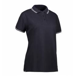 ARBEITS-POLO-SHIRT DAMEN | Stretch Kontrast 523 von ID / Farbe: navy  / 85% BAUMWOLLE 10% VISKOSE 5% ELASTHAN - | MEIN-K