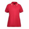 ARBEITS-POLO-SHIRT DAMEN | Stretch Kontrast 523 von ID / Farbe: rot / 85% BAUMWOLLE 10% VISKOSE 5% ELASTHAN - | MEIN-KAS