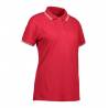 ARBEITS-POLO-SHIRT DAMEN | Stretch Kontrast 523 von ID / Farbe: rot / 85% BAUMWOLLE 10% VISKOSE 5% ELASTHAN - | MEIN-KAS