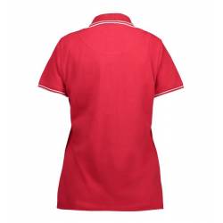 ARBEITS-POLO-SHIRT DAMEN | Stretch Kontrast 523 von ID / Farbe: rot / 85% BAUMWOLLE 10% VISKOSE 5% ELASTHAN - | MEIN-KAS