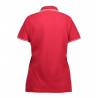 ARBEITS-POLO-SHIRT DAMEN | Stretch Kontrast 523 von ID / Farbe: rot / 85% BAUMWOLLE 10% VISKOSE 5% ELASTHAN - | MEIN-KAS