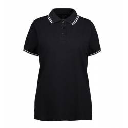 ARBEITS-POLO-SHIRT DAMEN | Stretch Kontrast 523 von ID / Farbe: schwarz / 85% BAUMWOLLE 10% VISKOSE 5% ELASTHAN - | MEIN