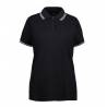 ARBEITS-POLO-SHIRT DAMEN | Stretch Kontrast 523 von ID / Farbe: schwarz / 85% BAUMWOLLE 10% VISKOSE 5% ELASTHAN - | MEIN