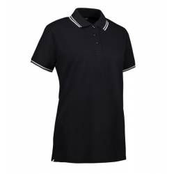 ARBEITS-POLO-SHIRT DAMEN | Stretch Kontrast 523 von ID / Farbe: schwarz / 85% BAUMWOLLE 10% VISKOSE 5% ELASTHAN - | MEIN