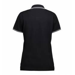 ARBEITS-POLO-SHIRT DAMEN | Stretch Kontrast 523 von ID / Farbe: schwarz / 85% BAUMWOLLE 10% VISKOSE 5% ELASTHAN - | MEIN