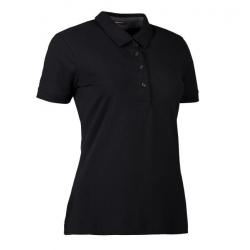 ARBEITS-POLO-SHIRT DAMEN | Business Stretch 535 von ID / Farbe: schwarz / 95% BAUMWOLLE 5% ELASTANE - | MEIN-KASACK.de |