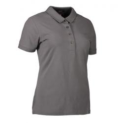 ARBEITS-POLO-SHIRT DAMEN | Business Stretch 535 von ID / Farbe: grau / 95% BAUMWOLLE 5% ELASTANE - | MEIN-KASACK.de | ka