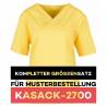 Kompletter Größensatz für Musterbestellung: Damen-Kasack / OP - Kasack - 2700 von MEIN-KASACK.de / Farbe: gelb - | MEIN-