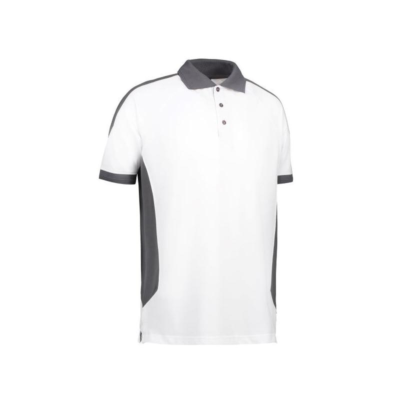 RESTPOSTEN: ARBEITS-POLO-SHIRT HERREN | PRO Wear Kontrast 322 von ID / Farbe: weiß / 50% BAUMWOLLE 50% POLYESTER | MEIN-KASACK.de - KASACK - KASACKS