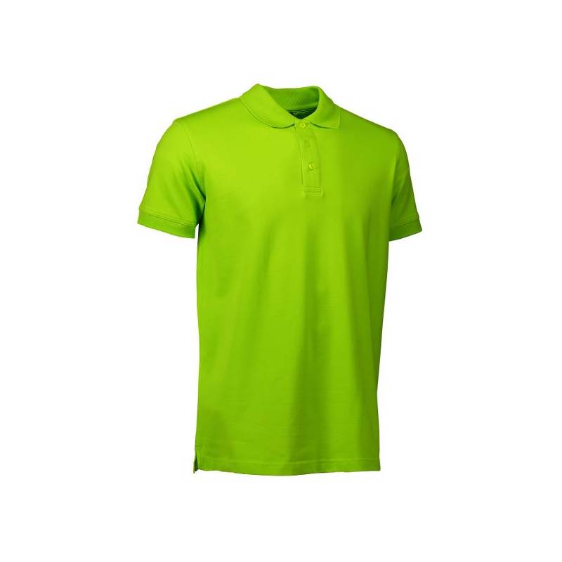 RESTPOSTEN: ARBEITS-POLO-SHIRT HERREN | STRETCH 525 von ID / Farbe: lime / 95% BAUMWOLLE 5% ELASTHAN | MEIN-KASACK.de - KASACK - KASACKS