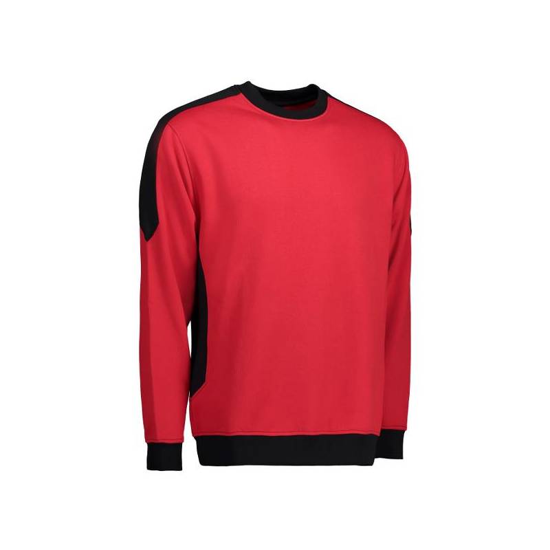 RESTPOSTEN: ARBEITS-SWEATSHIRT / ARBEITSPULLOVER HERREN | PRO Wear Kontrast 362 von ID / Farbe: rot | MEIN-KASACK.de - KASACK - KASACKS