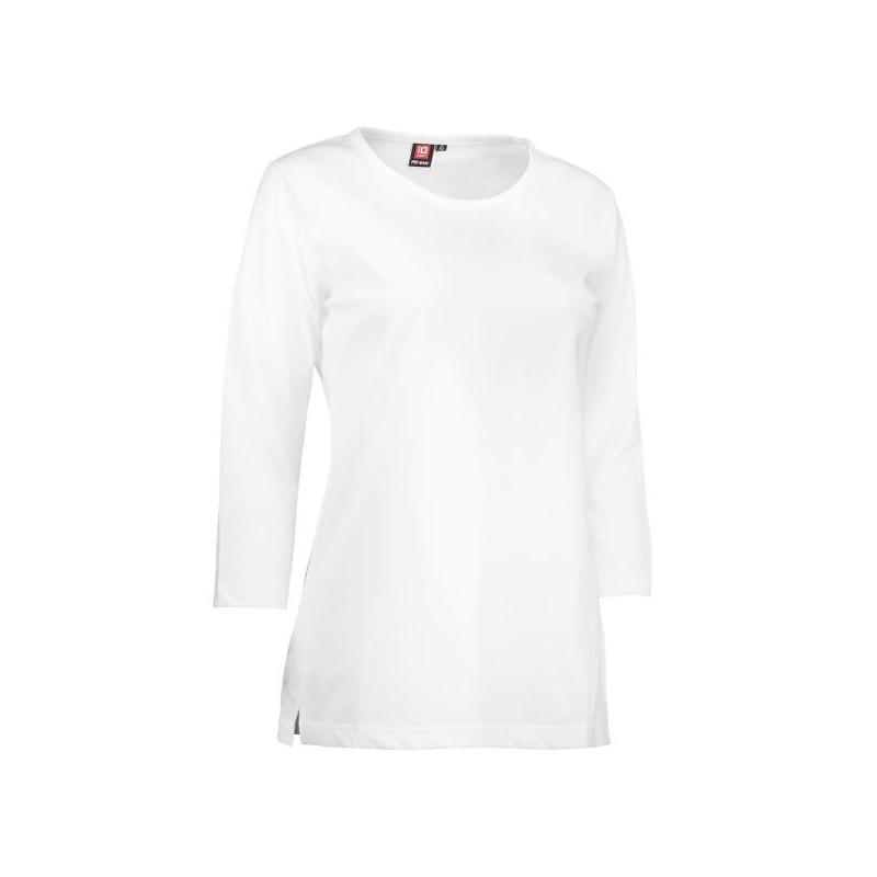 RESTPOSTEN: PRO Wear Damen T-Shirt | 3/4-Arm 313 von ID / Farbe: weiß / 60% BAUMWOLLE 40% POLYESTER | MEIN-KASACK.de - KASACK - KASACKS