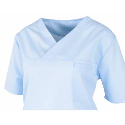 Damen-Kasack / OP - Kasack - 2700 von MEIN-KASACK.de / Farbe: hellblau / 50%PES - 50%Tencel - 200g/m² - | MEIN-KASACK.de