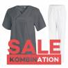 SALE - Kombination aus KASACK 769 und  SCHLUPFHOSE 780 von LEIBER / Farbe: ANTHRAZIT - WEIß - | MEIN-KASACK.de | kasack 