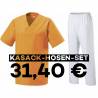 SALE - Kombination aus KASACK 273 und  SCHLUPFHOSE 330 von MEIN-KASACK.de / Farbe: ORANGE- WEIß - | MEIN-KASACK.de | kas