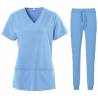 SALE - Kombination aus STRETCH-KASACK 280 und STRETCH-HOSE 332 von EXNER / Farbe: LIGHT BLUE - | MEIN-KASACK.de | kasack