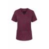 Damen - Kasack KS 66 - ESSENTIAL von KARLOWSKY / Farbe: aubergine / 65% Polyester-35% Baumwolle-150 g - | MEIN-KASACK.de