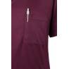 Damen - Kasack KS 66 - ESSENTIAL von KARLOWSKY / Farbe: aubergine / 65% Polyester-35% Baumwolle-150 g - | MEIN-KASACK.de