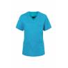 Damen - Kasack KS 66 - ESSENTIAL von KARLOWSKY / Farbe: pazifikblau / 65% Polyester-35% Baumwolle-150 g - | MEIN-KASACK.