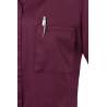 Damen - Kasack KS 63 - ESSENTIAL von KARLOWSKY / Farbe: aubergine / 65% Polyester-35% Baumwolle-150 g - | MEIN-KASACK.de