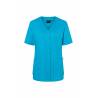 Damen - Kasack KS 63 - ESSENTIAL von KARLOWSKY / Farbe: pazifikblau / 65% Polyester-35% Baumwolle-150 g - | MEIN-KASACK.