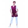 Damen-Kasack - ohne Arm - KS 40 von KARLOWSKY / Farbe: bordeaux / 65% Polyester-35% Baumwolle-215 g - | MEIN-KASACK.de |