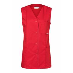 Damen-Kasack - ohne Arm - KS 40 von KARLOWSKY / Farbe: rot / 65% Polyester-35% Baumwolle-215 g - | MEIN-KASACK.de | kasa