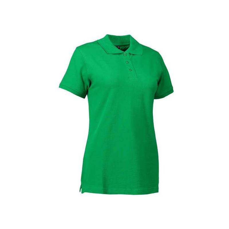 RESTPOSTEN: ARBEITS-POLO-SHIRT DAMEN | STRETCH 527 von ID / Farbe: grün / 95% BAUMWOLLE 5% ELASTHAN | MEIN-KASACK.de - KASACK - KASACKS