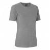 ARBEITS-T-SHIRT DAMEN | Stretch Komfort 595 von ID / Farbe: Grau meliert / 75% Baumwolle 20% Viskose 5% Elasthan - | MEI