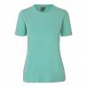 ARBEITS-T-SHIRT DAMEN | Stretch Komfort 595 von ID / Farbe: Alt-aqua / 75% Baumwolle 20% Viskose 5% Elasthan - | MEIN-KA