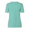 ARBEITS-T-SHIRT DAMEN | Stretch Komfort 595 von ID / Farbe: Alt-aqua / 75% Baumwolle 20% Viskose 5% Elasthan - | MEIN-KA