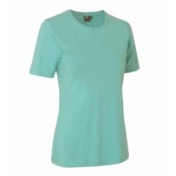 ARBEITS-T-SHIRT DAMEN | Stretch Komfort 595 von ID / Farbe: Alt-aqua / 75% Baumwolle 20% Viskose 5% Elasthan - | MEIN-KA