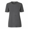 ARBEITS-T-SHIRT DAMEN | Stretch Komfort 595 von ID / Farbe: Silber grau / 75% Baumwolle 20% Viskose 5% Elasthan - | MEIN